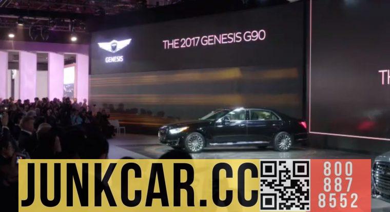 2017 Genesis G90 debuts at the Detroit stage of the North American International Auto Show