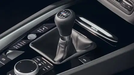 2025 BMW Z4 6-speed manual shifter close-up